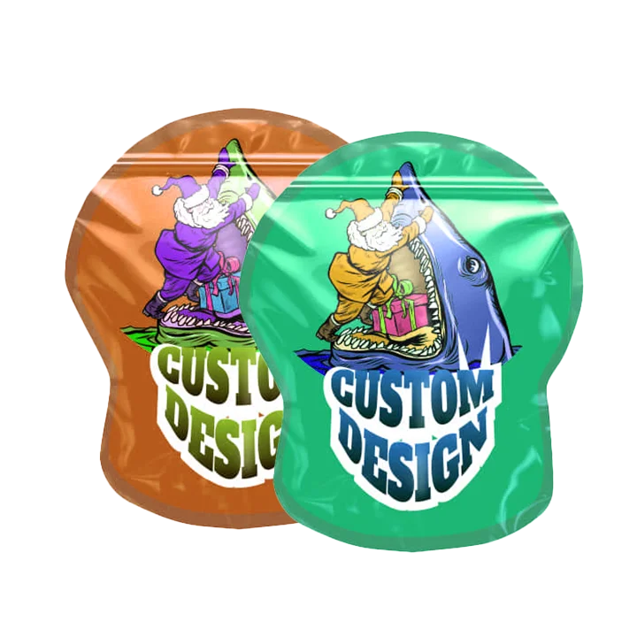 printed die cut mylar bags