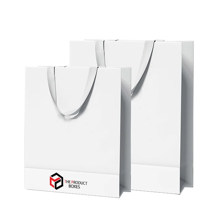 white paper bags with handle