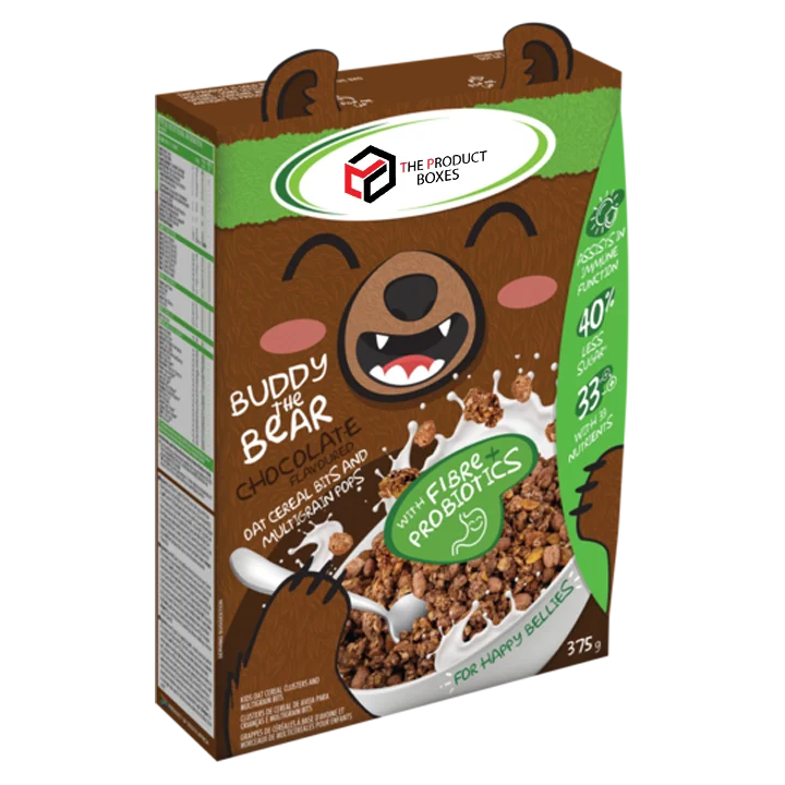 custom cereal with bear on box