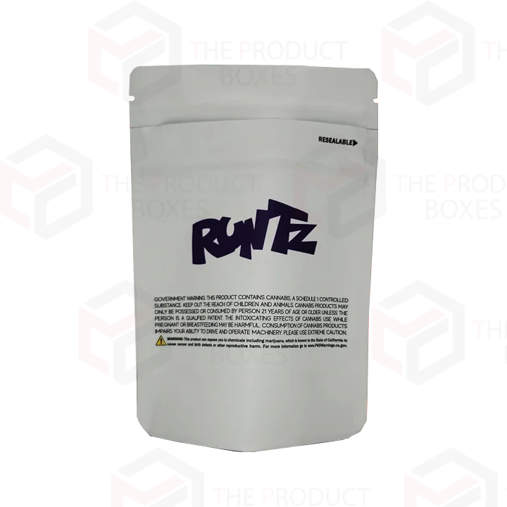 White Runtz Mylar Bags