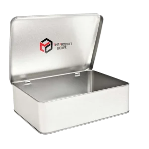 Square Hinged Tin Box