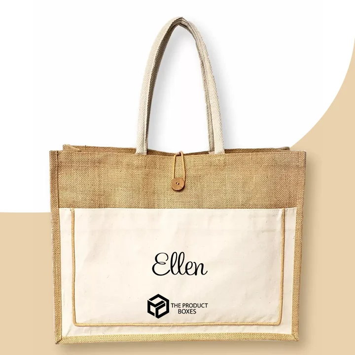 Personalized Canvas Jute Tote Bag