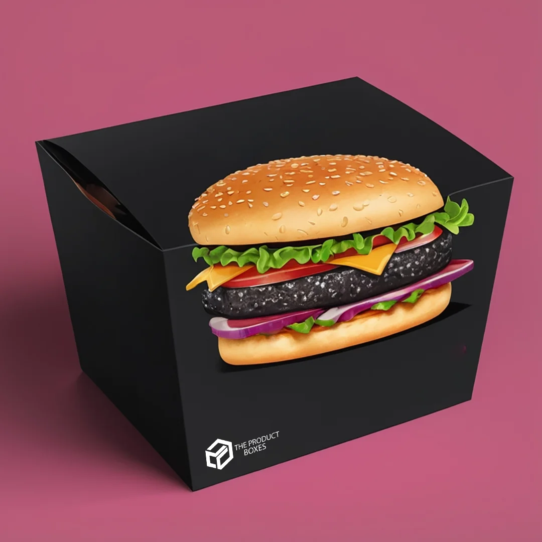 Custom Black Burger Boxes