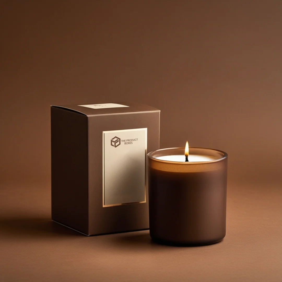 brown color candle boxes