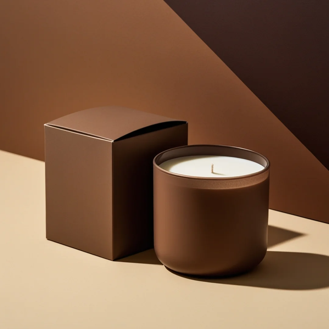 custom brown candle boxes
