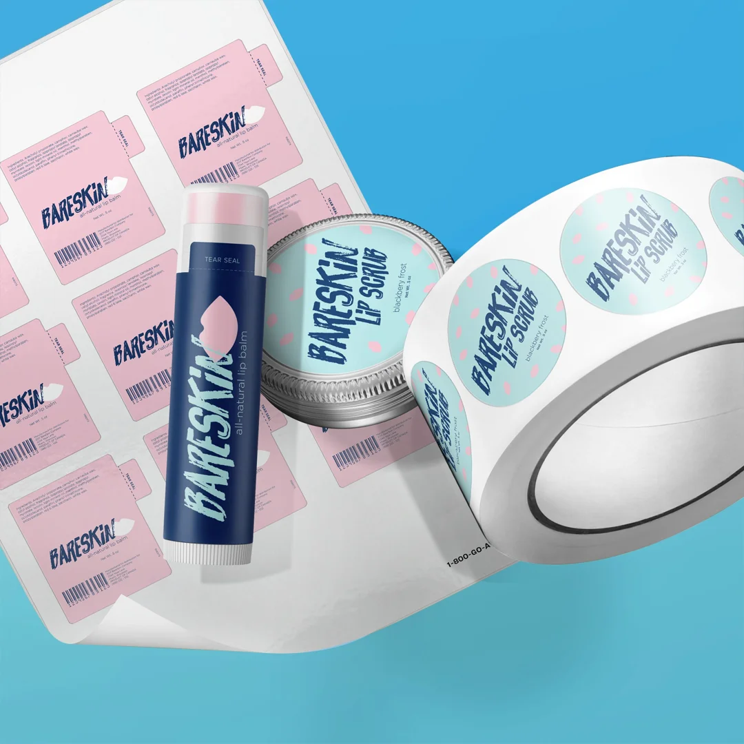 2.125 x 2.125 Lip Balm Labels