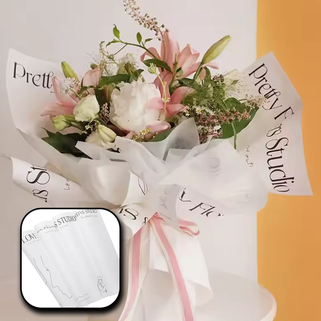 Custom Flower Bouquet Paper With Logo