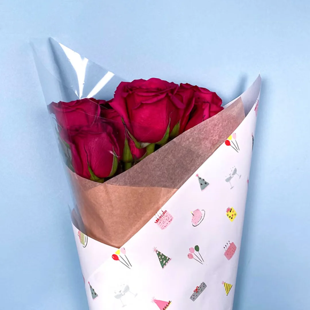 Custom Printed Flower Bouquet Paper