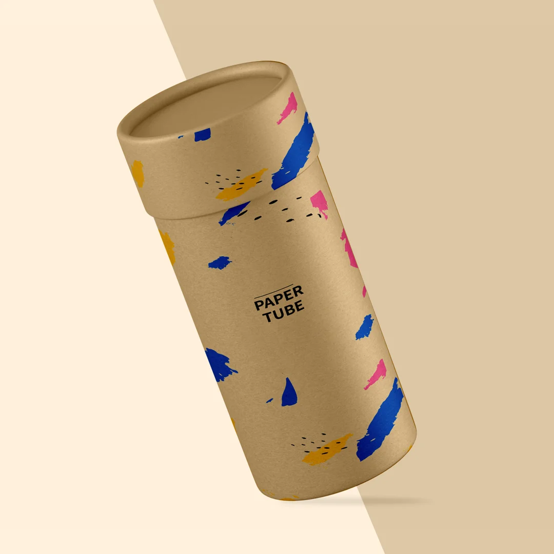printed paper tube with lids