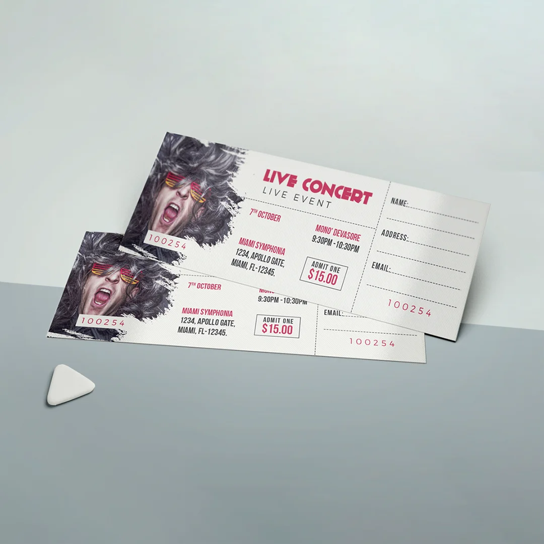 Concert Tickets With Logo