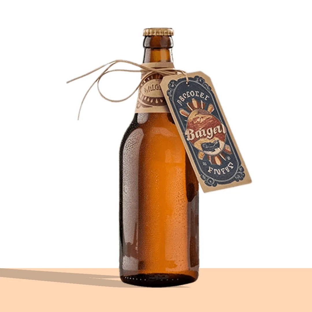Tied Bottle Neck Tags With Logo