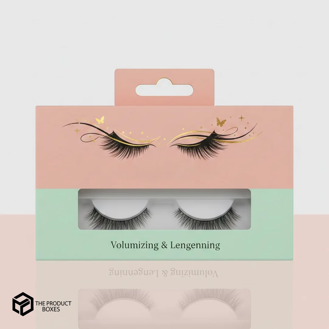 Eyelash Hang Tab Boxes With Logo
