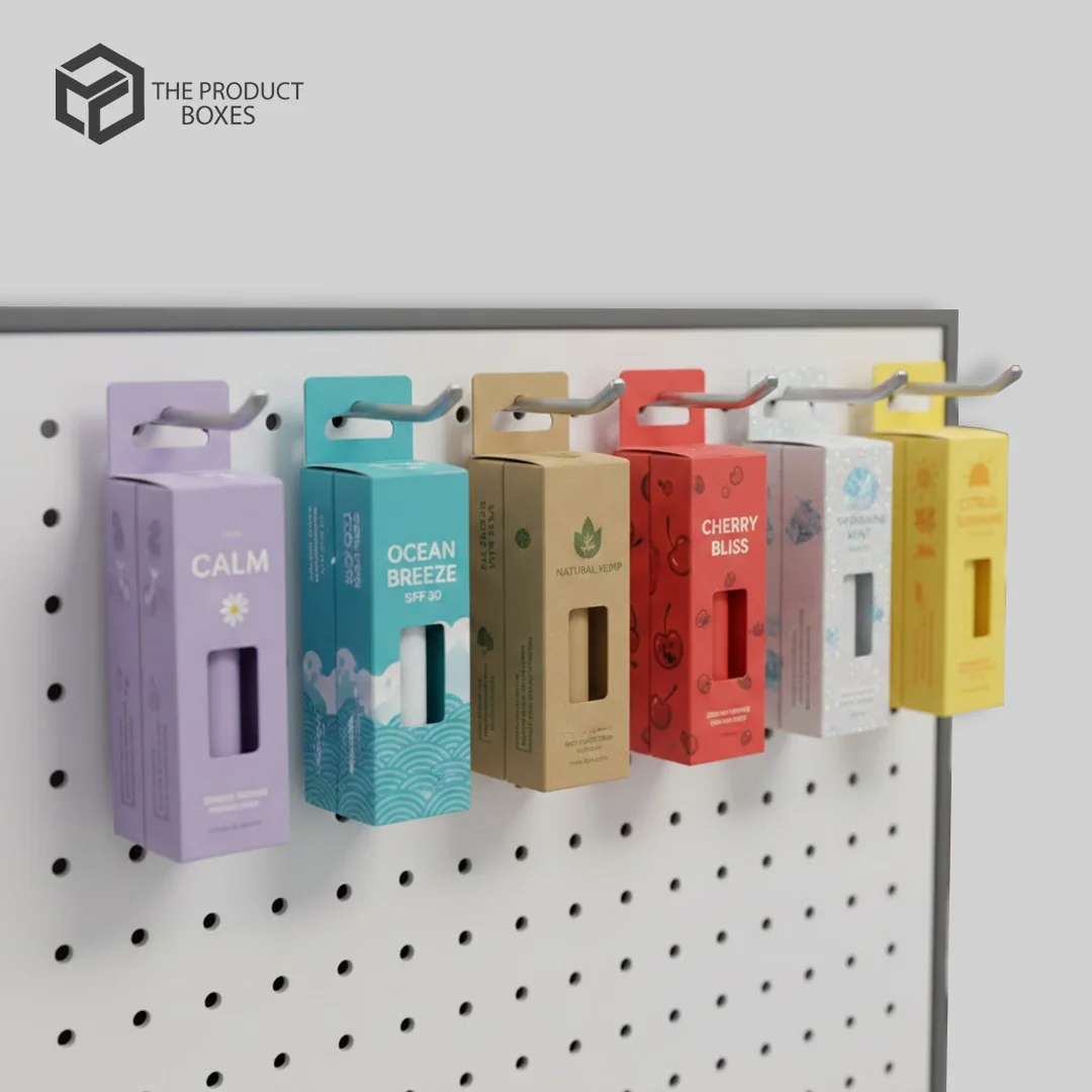 Printed Hang Tab Lip Balm Boxes