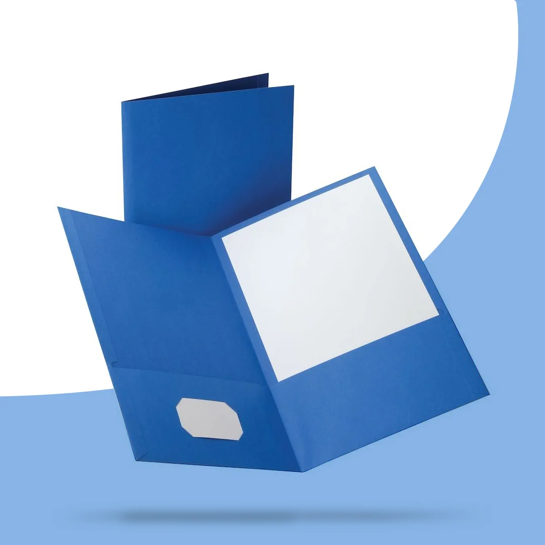 printed brad folder
