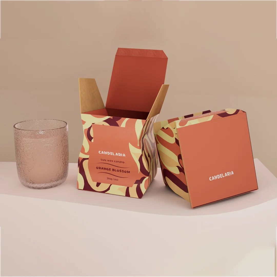 antique candle boxes with logo
