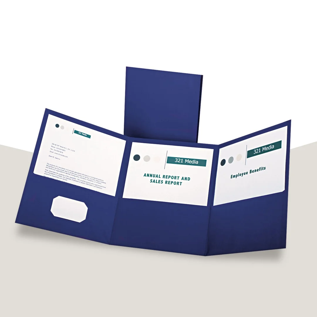 3 Panel Pocket Folder for Document Organization