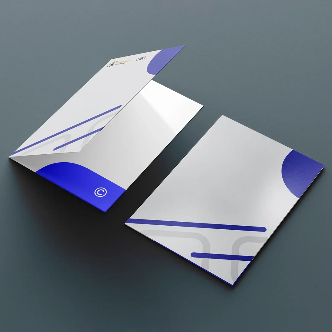 Folder with Stitched Inserts