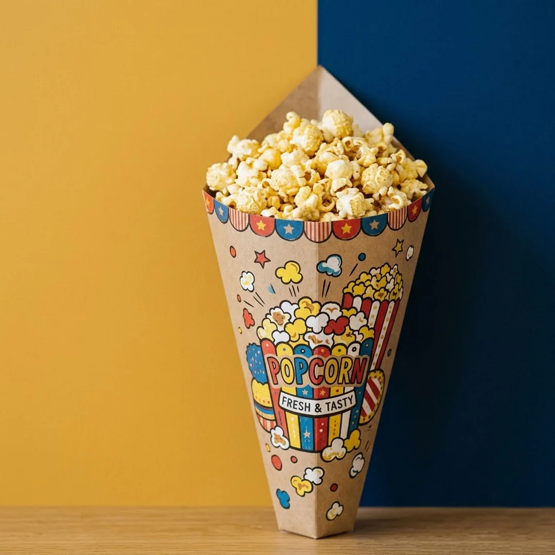 Printed Popcorn Cones