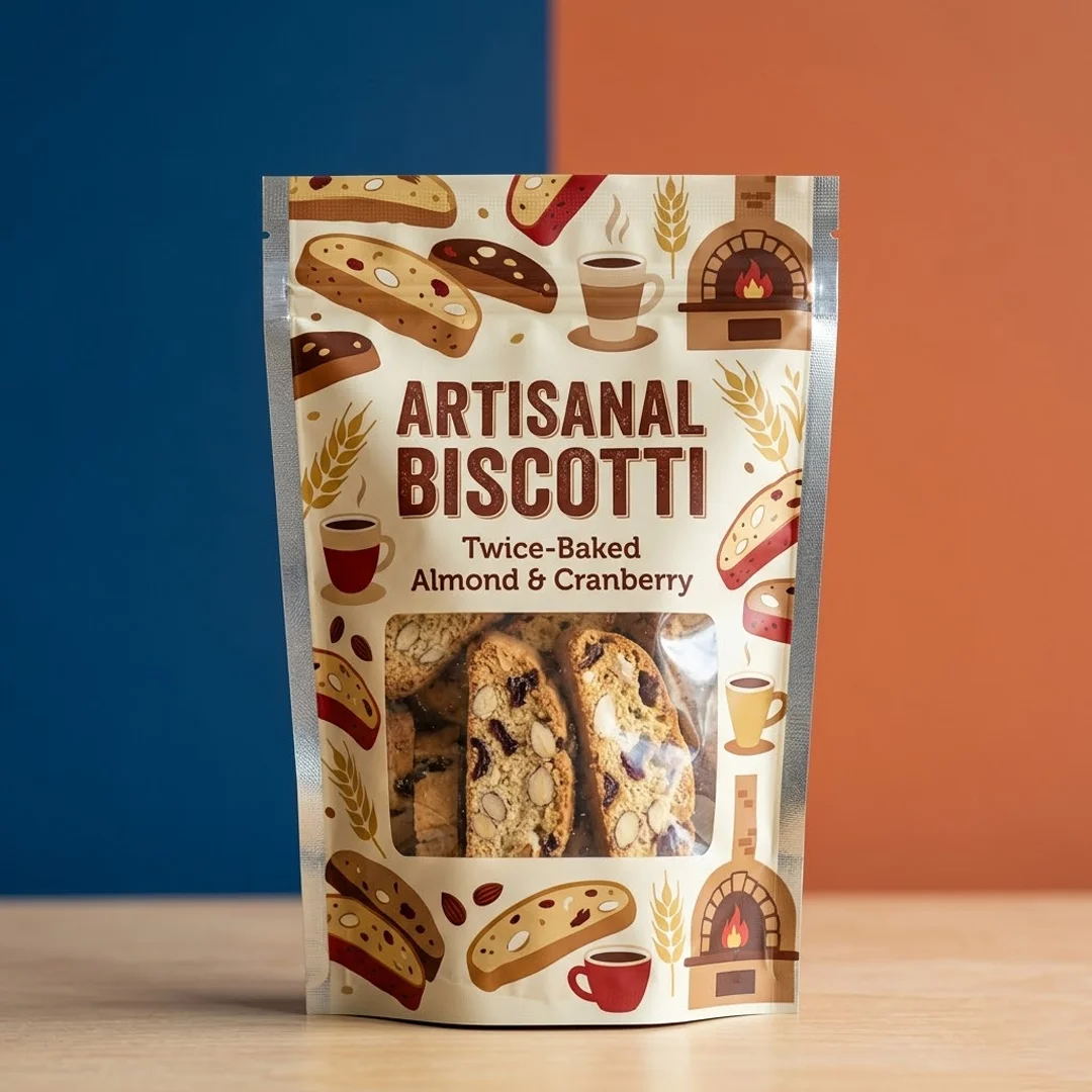 The Product Boxes Biscotti Mylar Bags