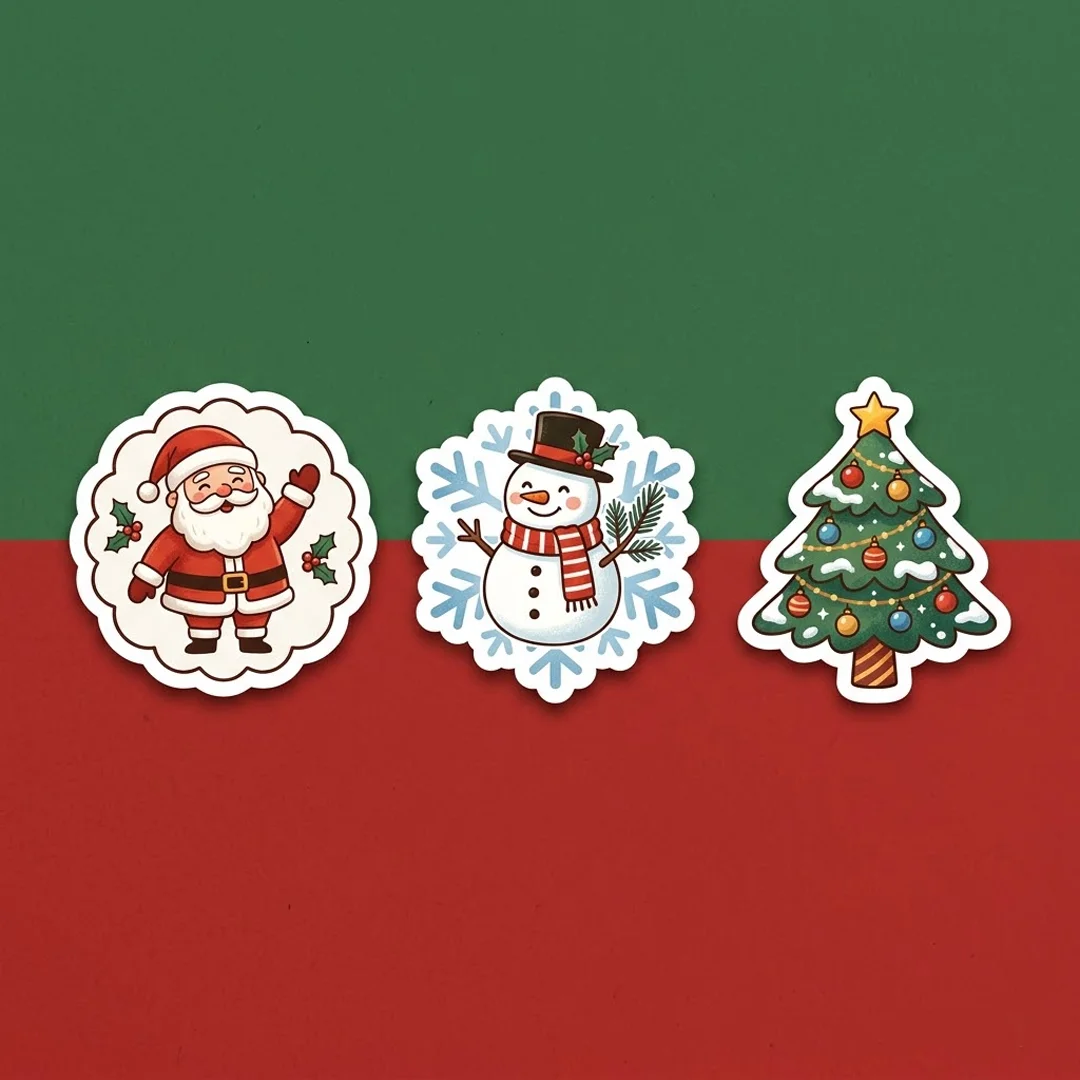 The Product Boxes Christmas Stickers