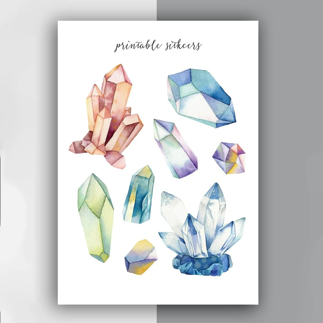 Crystal Packaging Stickers